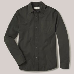 Buck Mason Mens One Pocket Button Down Shirt in Olive, Size Large